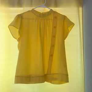 Sunny Yellow Women's Button-Accent Top